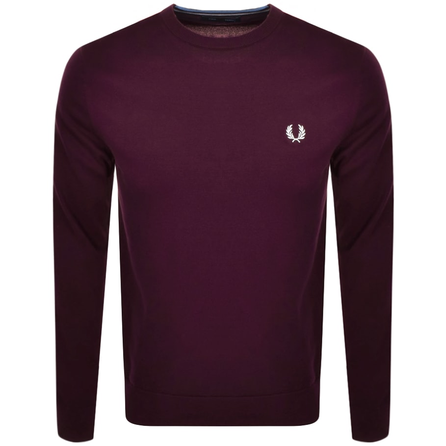 Alternative Image for ProductFred Perry Crew Neck Knit Jumper Burgundy1